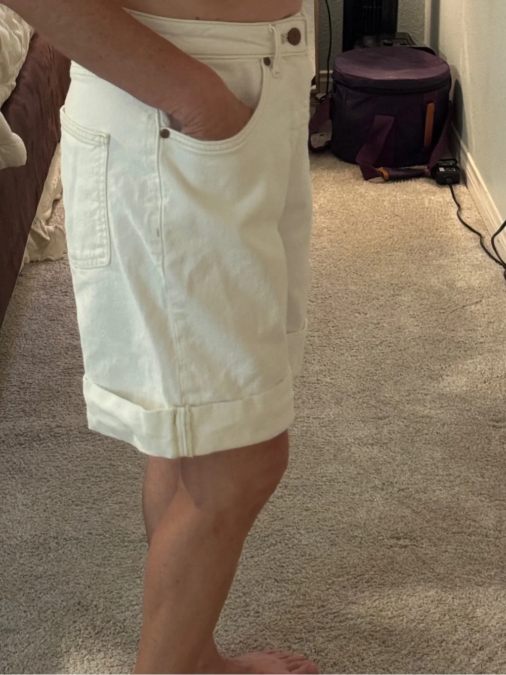 Pilcro Ivory Bermuda Shorts
